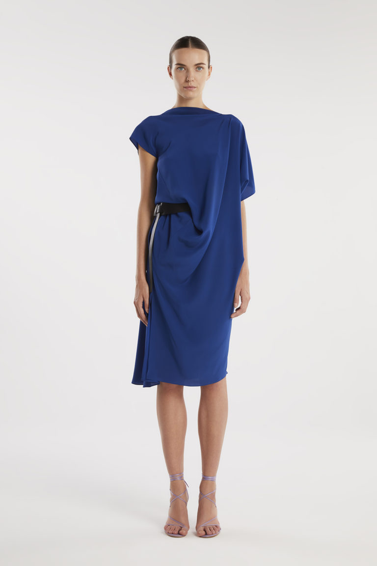 Half moon dress Yves Klein blue front