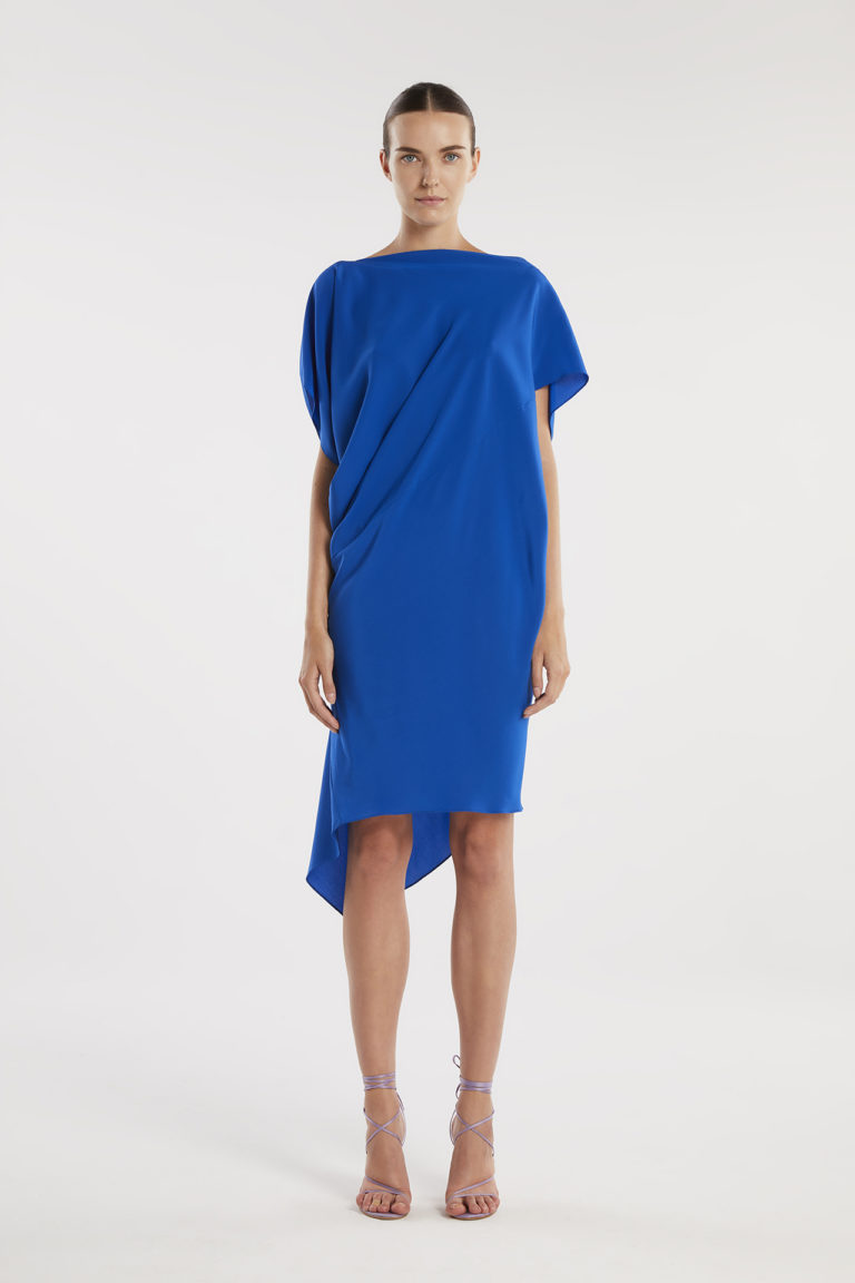 Handkerchief Yves Klein blue dress front