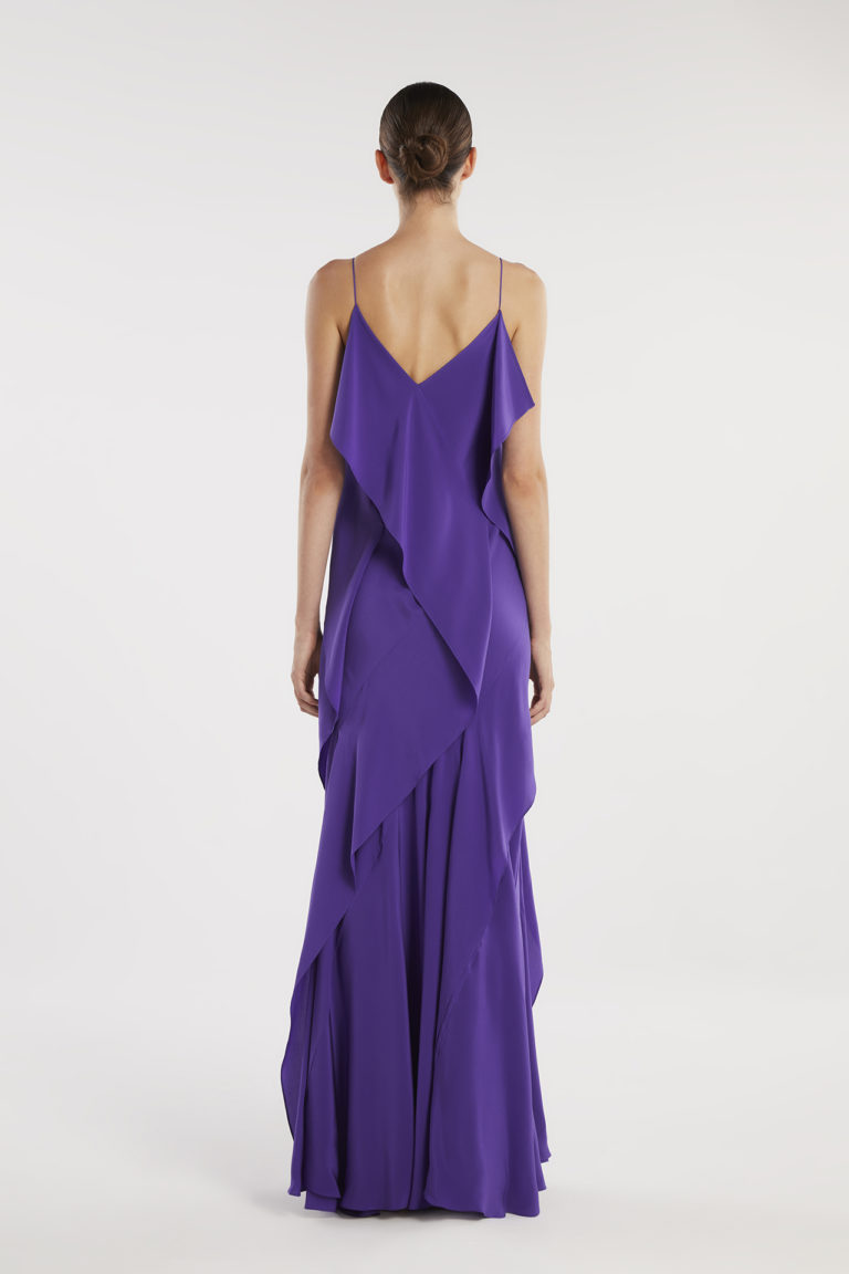 Tirbouson purple dress back
